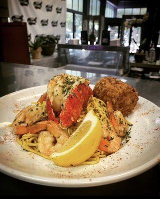 Lobster and Shrimp Scampi