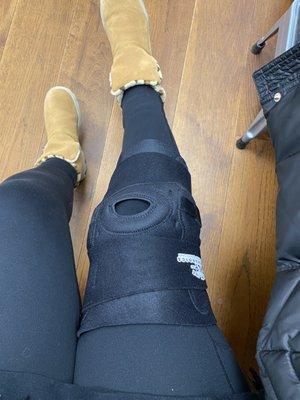 Knee brace at orthopedic office