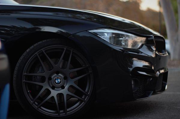 BMW 340i new rims install with tires