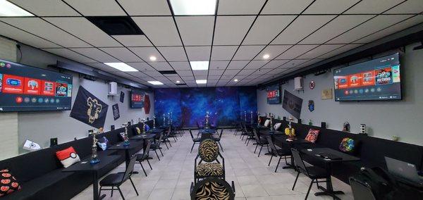 Attention, Hookah Lounge Gamers! 
We've got exciting news! We now offer video games on all 4 70-inch TVs!!