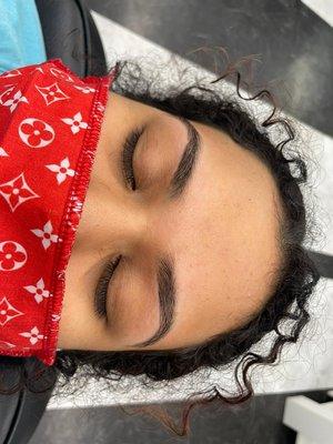 Eyebrow threading