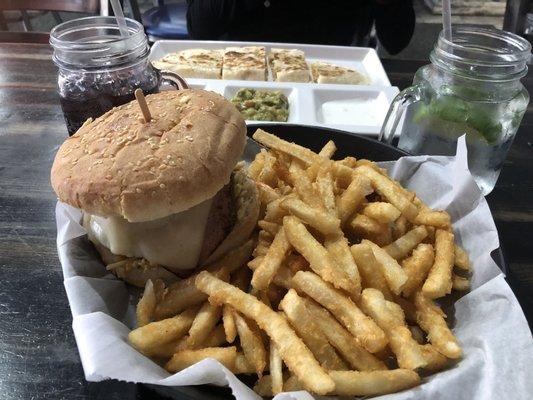 Hamburguesa Ranchera, and Chicken Quesadilla