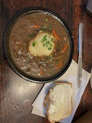 Guinness Stew with Irish soda bread