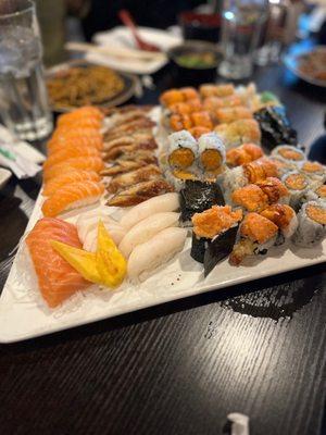 Variety of Sushi, Sashimi, and special rolls