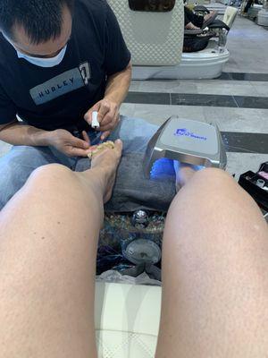 Hot Stone pedicure. They did a good job, if I lived here I would definitely come back.