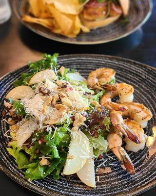 My new favorite Organic Lettuce Salad (+ prawns).  Refreshing, well balanced with the ingredients melding together with each perfect bite