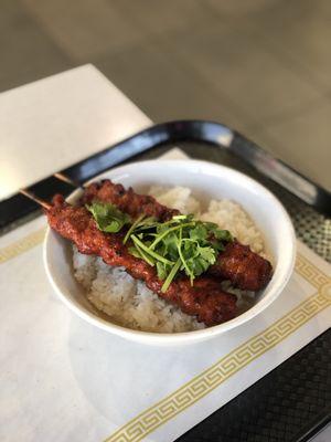 10.3.19 Chicken skewers with white rice