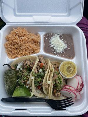 Carnitas Tacos Plate