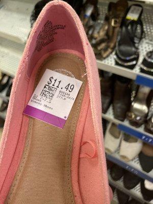 This is a Kohl's brand shoe that regularly goes on sale for $10 or less. But buy some used ones here for $11.50.