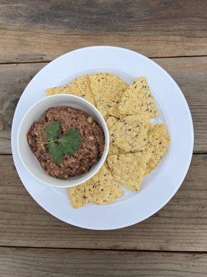 Bean Dip and Chips.