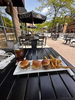 Outside dining area