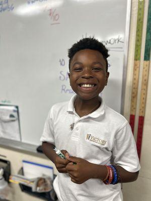 Elementary student in the classroom