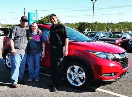 Congratulations to Mr. and Mrs. McCann on their purchase of this beautiful Milano Red Honda HR-V!