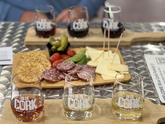 Reserve Flight & White Flight and Charcuterie! Yummo!