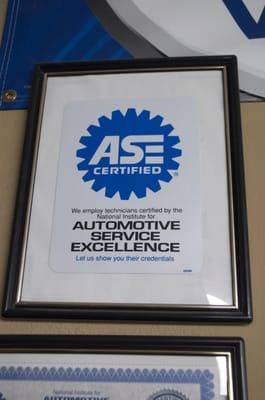 The mechanics At IAT are ASE Certified.