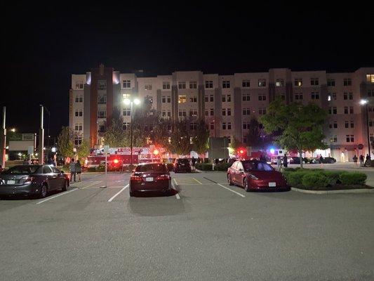 The Quincy Fire Department showing up at 3AM. Expect this a lot living here.