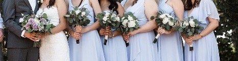 Bouquets: bride and bridesmaid