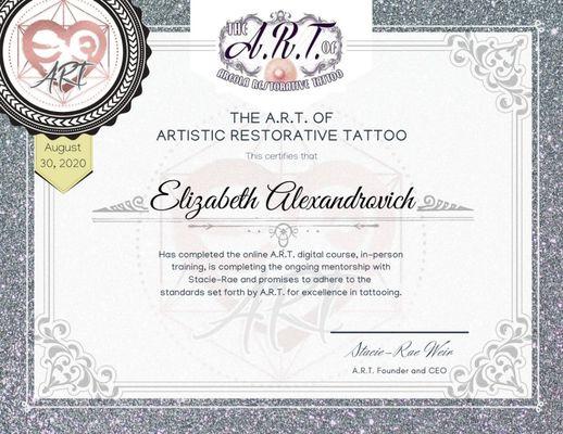 Areola Certified with Areola Restorative Tattoos