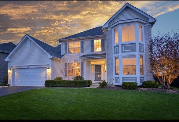 Beautiful sunset photo of our home she sold!