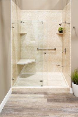 Finished Shower Kit with Bench