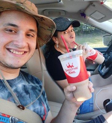 Thoroughly enjoying our chocolate peanut butter protein (w dates) shakes!!! (4/21/23)