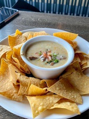 The Chorizo Queso and chips.  The queso flavor was amazing and loaded down all the way through with yummy chorizo chunks!!!!  So good.