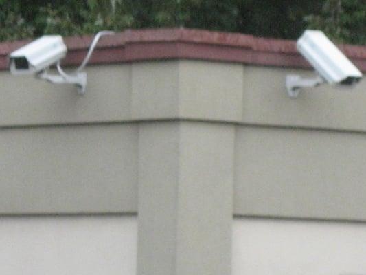 Secret cameras to watch the shady people in the parking lot