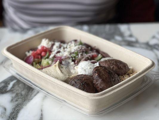 NAYA Bowl with lamb kebabs