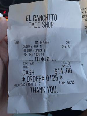 Expensive for an awful carne asada burrito