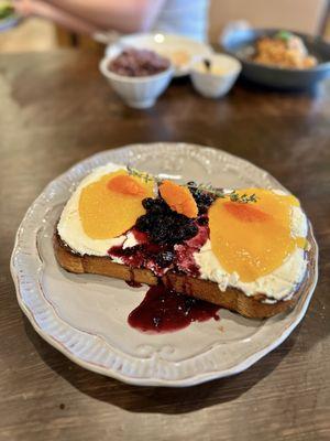 Jam and Ricotta Toast