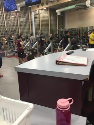 fitness center area/weightlifting and cardio