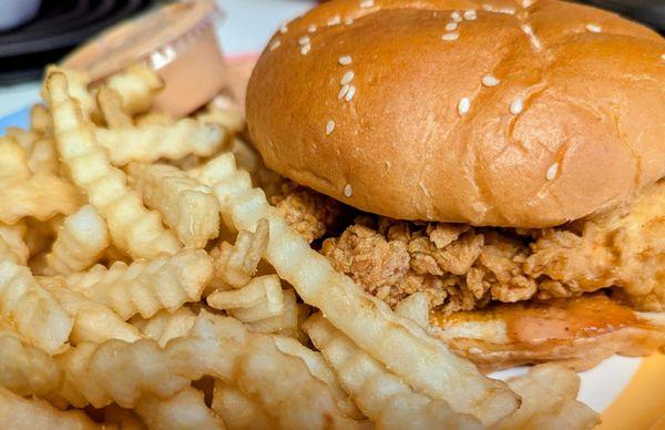 Chicken Sandwich and Fries