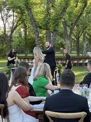 First dance with beautiful storybook setting