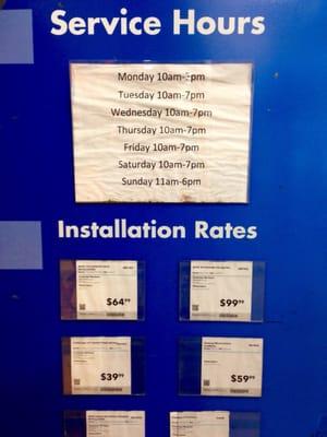 Best Buy Mobile Install hours