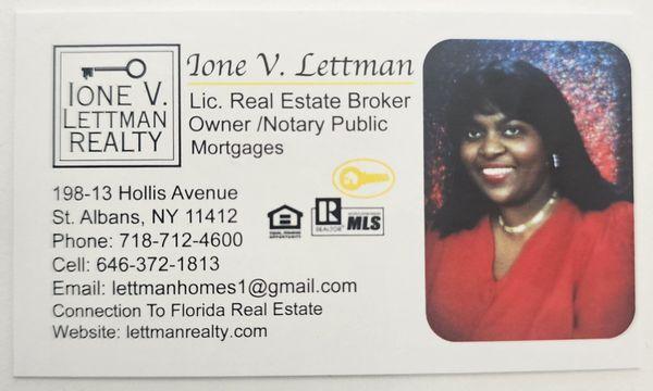 Ivone V Lettman Realty