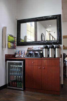 FREE coffee bar items for clientele