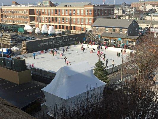 Skating rink adjacent to the hotel