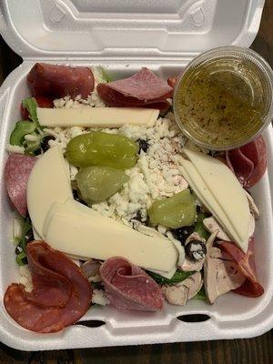 Antipasto Salad with Italian dressing