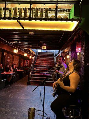 Live music down stairs