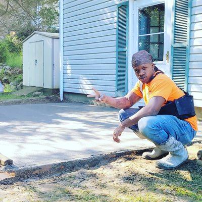 Pouring a concrete patio 15×15