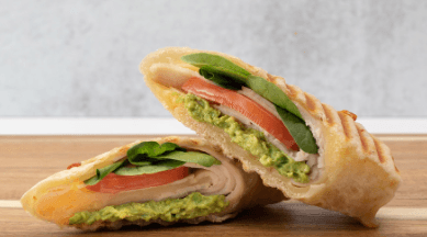 The Cali Wrap - Avocado, Provolone Cheese, Chicken, Spinach, Tomato, Garlic & Himalayan Pink Sea Salt