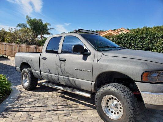 Mr. Pink's rear passenger window repair included tinting. "Like it never even happened."