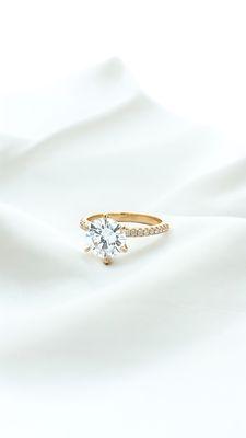 Newly built engagement ring for our client