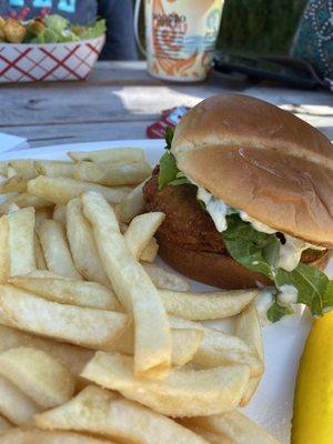 Clam cake burger - omg, good!