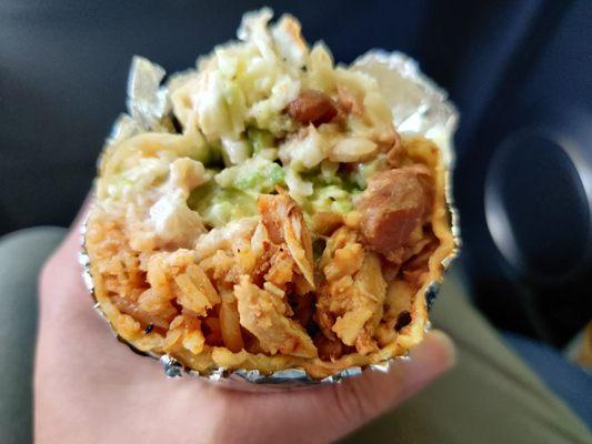 Grilled chicken super burrito, A+