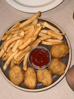 Chicken nuggets off the kids menu