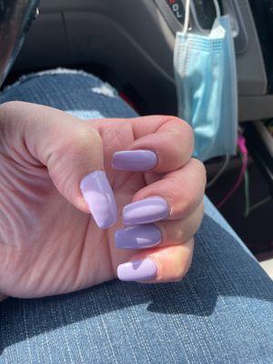 Acrylic nails with gel polish