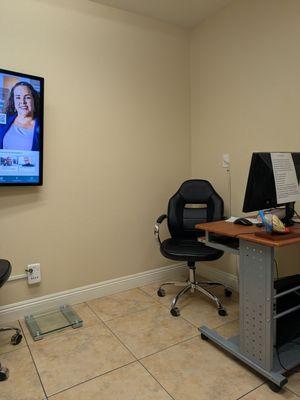 Inside a patient room