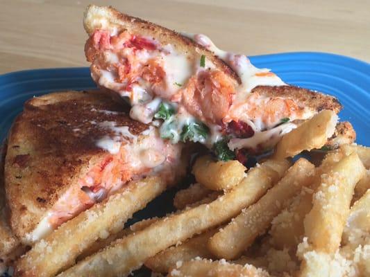 Best yummiest lobster grilled cheese and truffle fries.