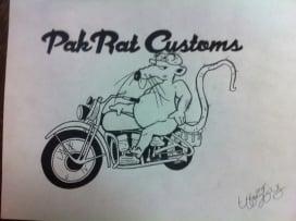 The official Pakrat Customs Logo